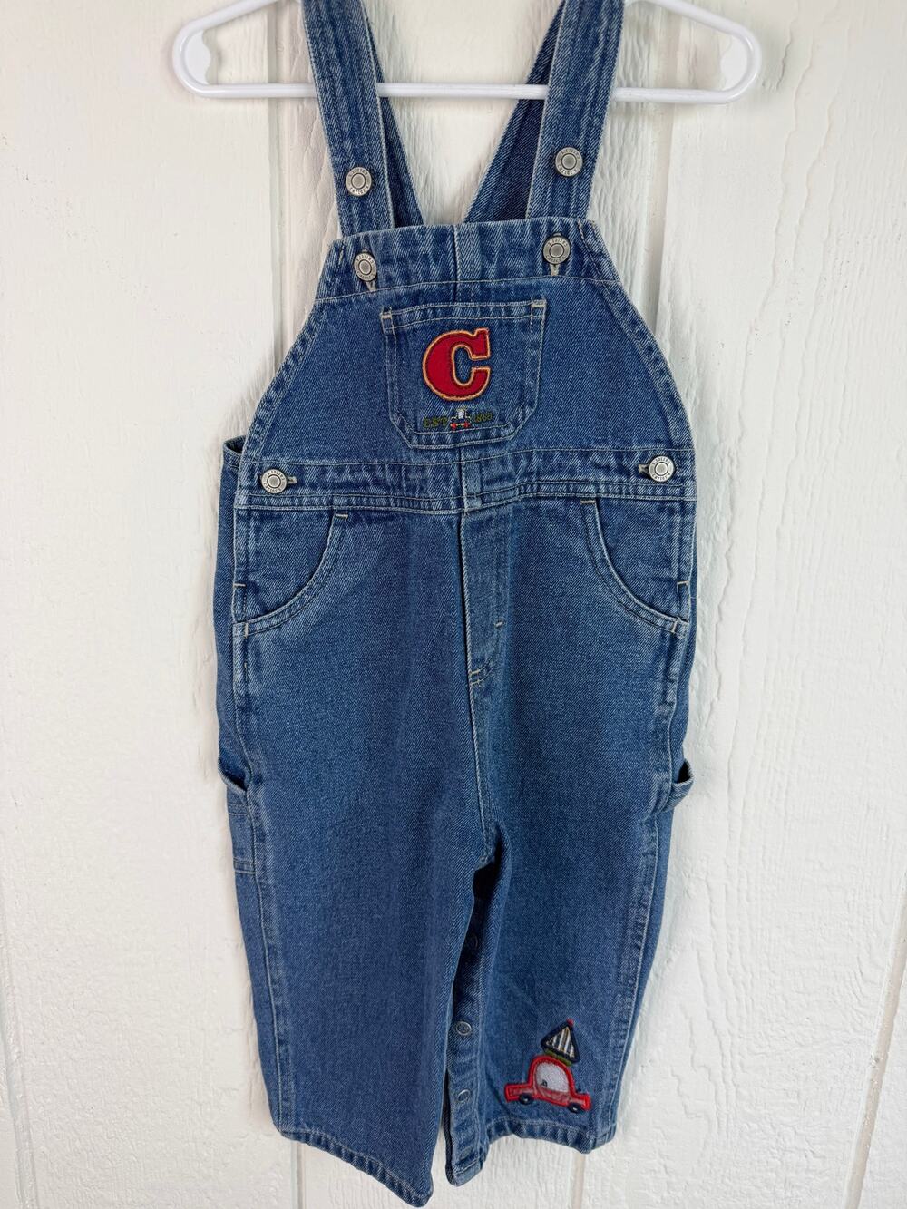 Vintage Carters Jean Overalls 18-24 Months Little Truck Logo